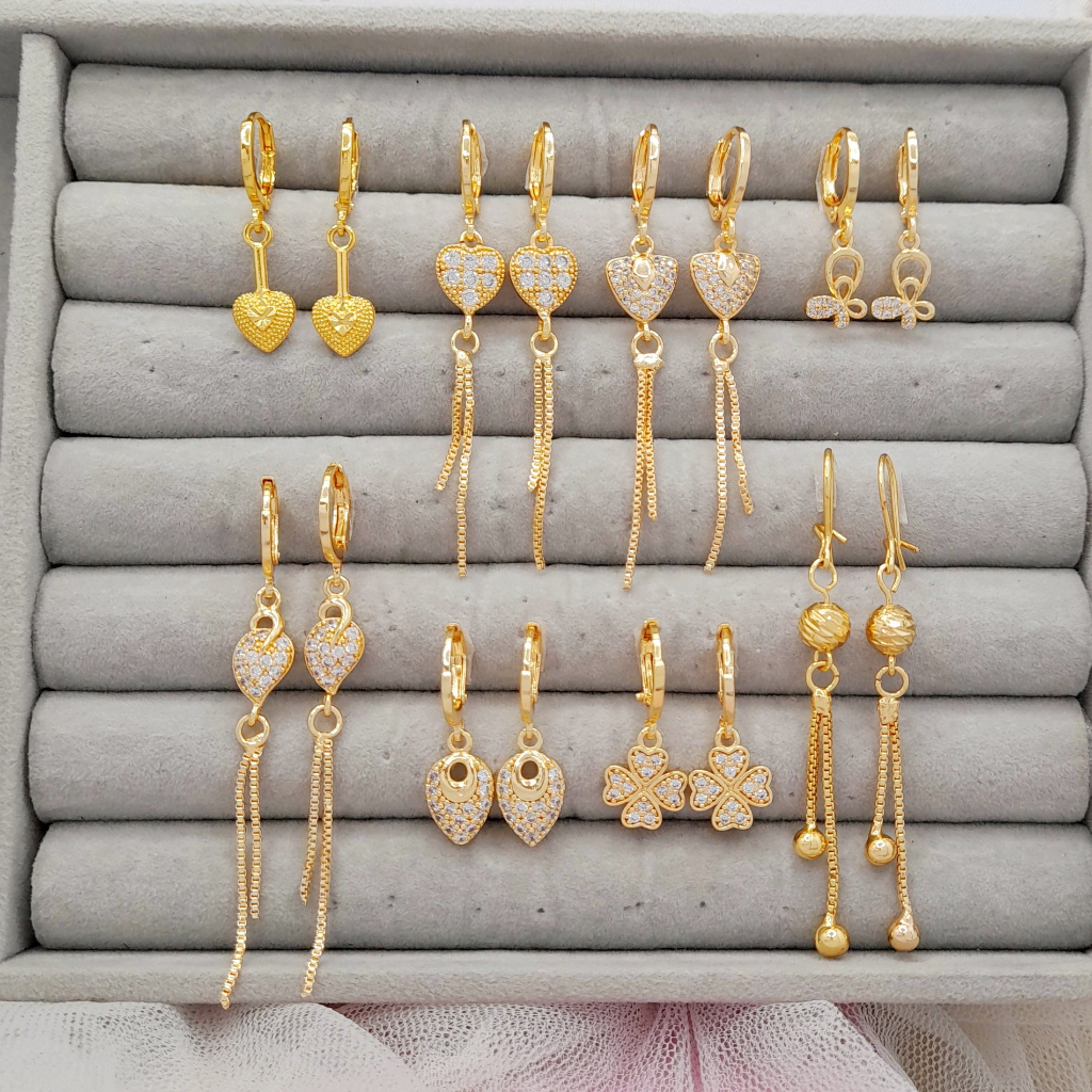 Jual Anting Jurai Panjang Cantik Perhiasan Xuping Lapis Emas BE170