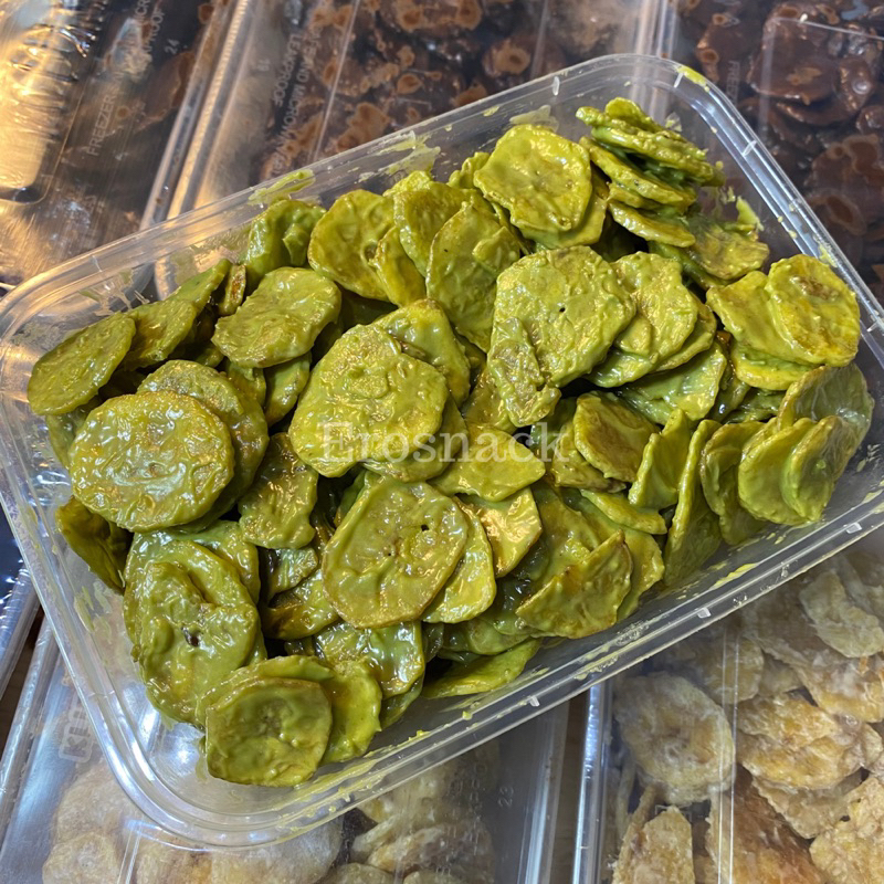 Jual 250gram Kripik Pisang GREEN TEA Erosnack Shopee Indonesia