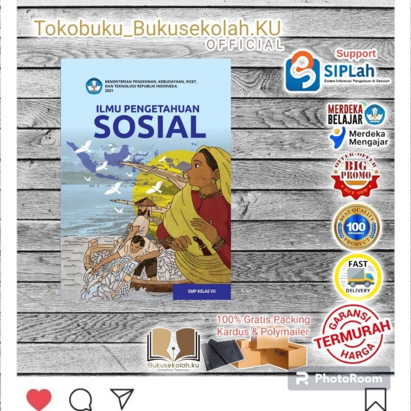 Jual Harga Murah HET Zona 1 Buku Paket Kurikulum Merdeka IPS Kelas 7