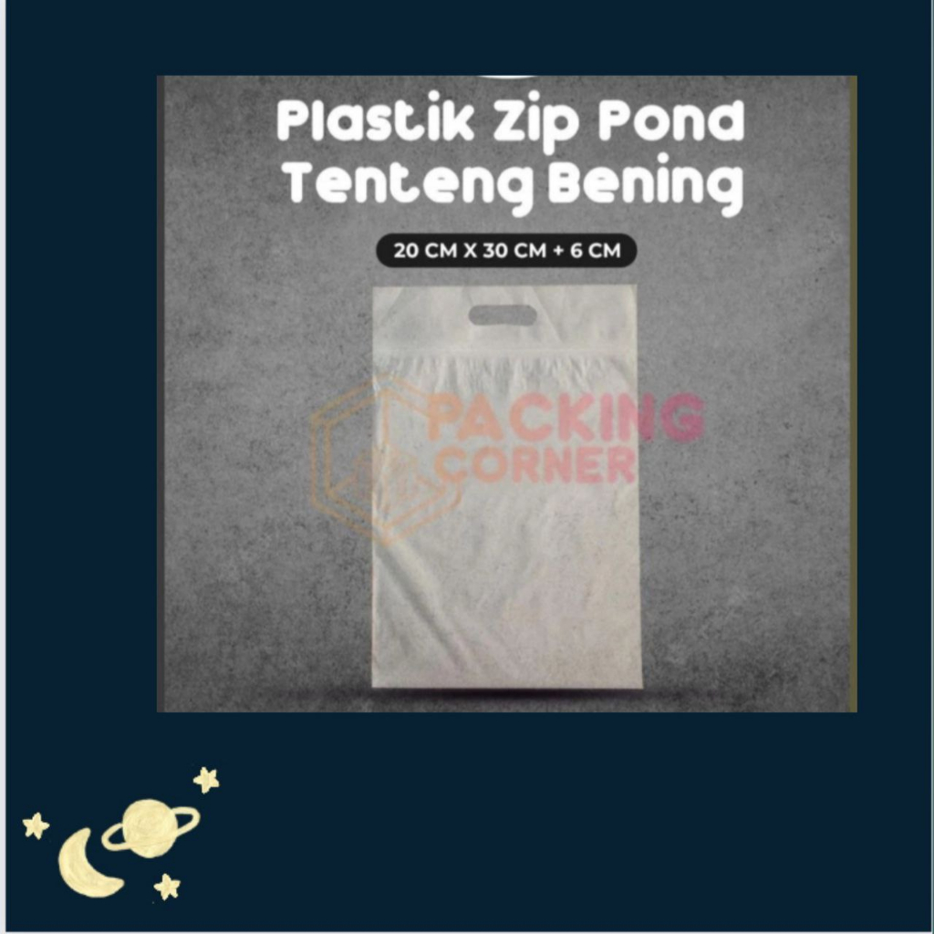 Jual Plastik Klip Pond Zip Ziplock Wadah Baju Hija Laundry Warna Bening