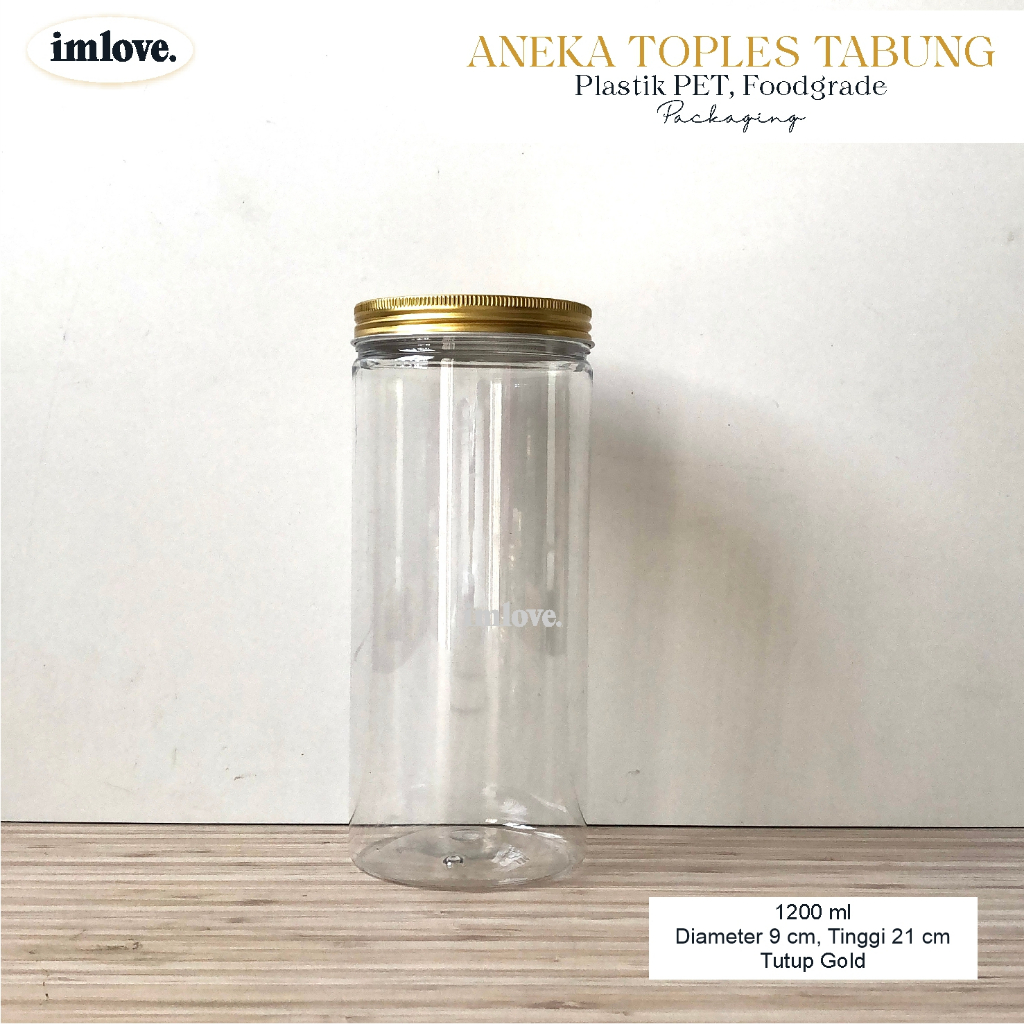 Jual Toples Plastik Tabung Silinder Tutup Aluminium Gold Silver Emas