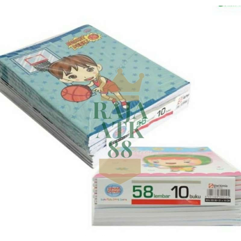 Jual Buku Tulis Sidu Sinar Dunia 58 Lembar 1 Pack Sidu Sekolah Murah