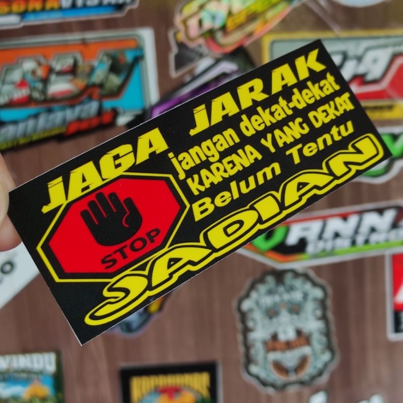 Jual Stiker Jaga Jarak Kotak Shopee Indonesia