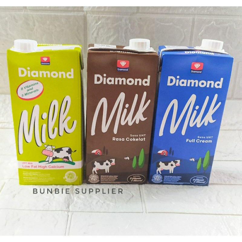 Jual Susu Uht Diamond Milk Liter Setengah Karton Pcs Uht Diamond