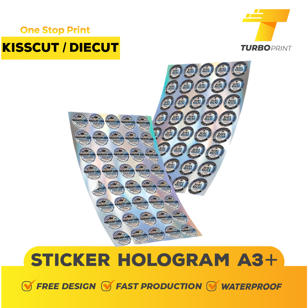 Jual CETAK STICKER A3 HOLOGRAM PRINT CUSTOM STIKER LABEL KEMASAN