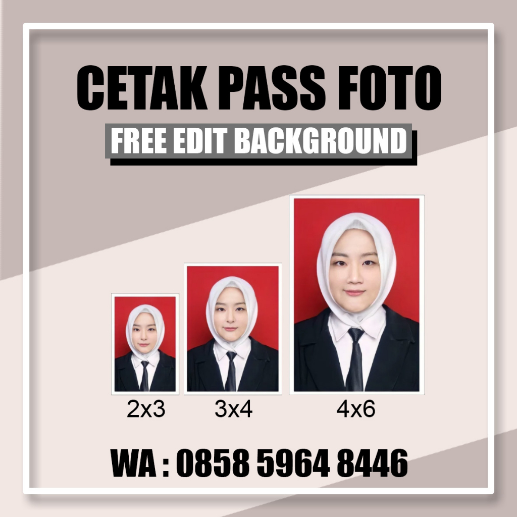 Jual Cetak Pas Phas Foto Lamaran Kerja Kantor X X X Shopee