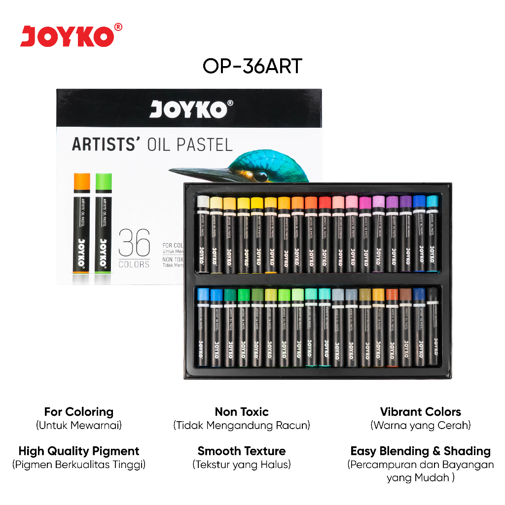 Jual Artists Oil Pastel Krayon Minyak Joyko OP ART Warna Colors