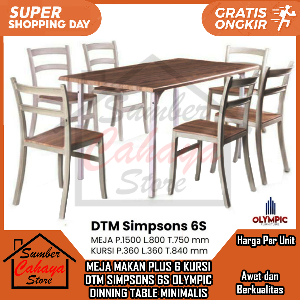 Jual Kargo Meja Makan Plus Kursi Dtm Simpsons S Olympic Dinning