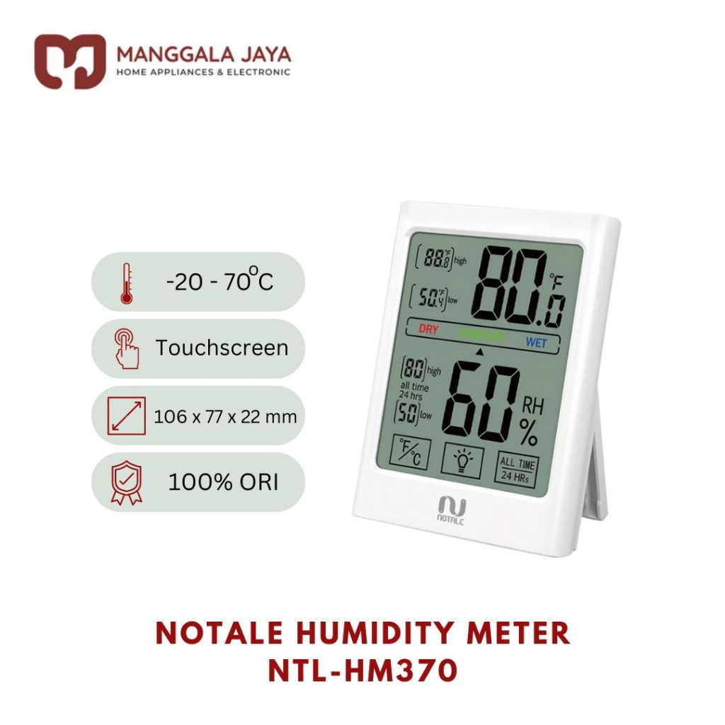 Jual Notale Thermometer Humidity Meter Alat Ukur Kelembapan Suhu