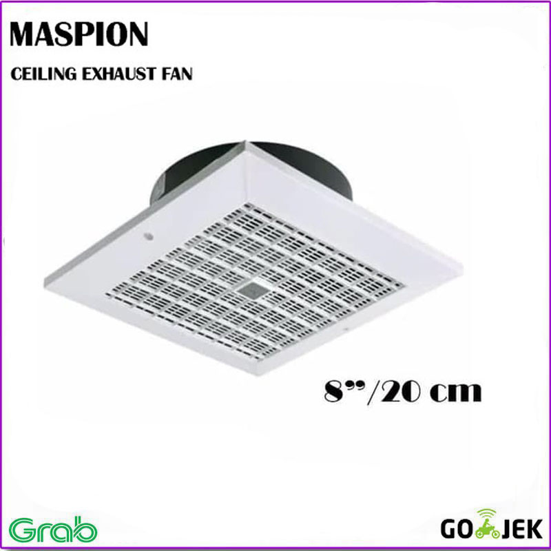 Jual Ceiling Exhaust Hexos Fan MASPION CEF 20 Plafon Ukuran 8 Inch