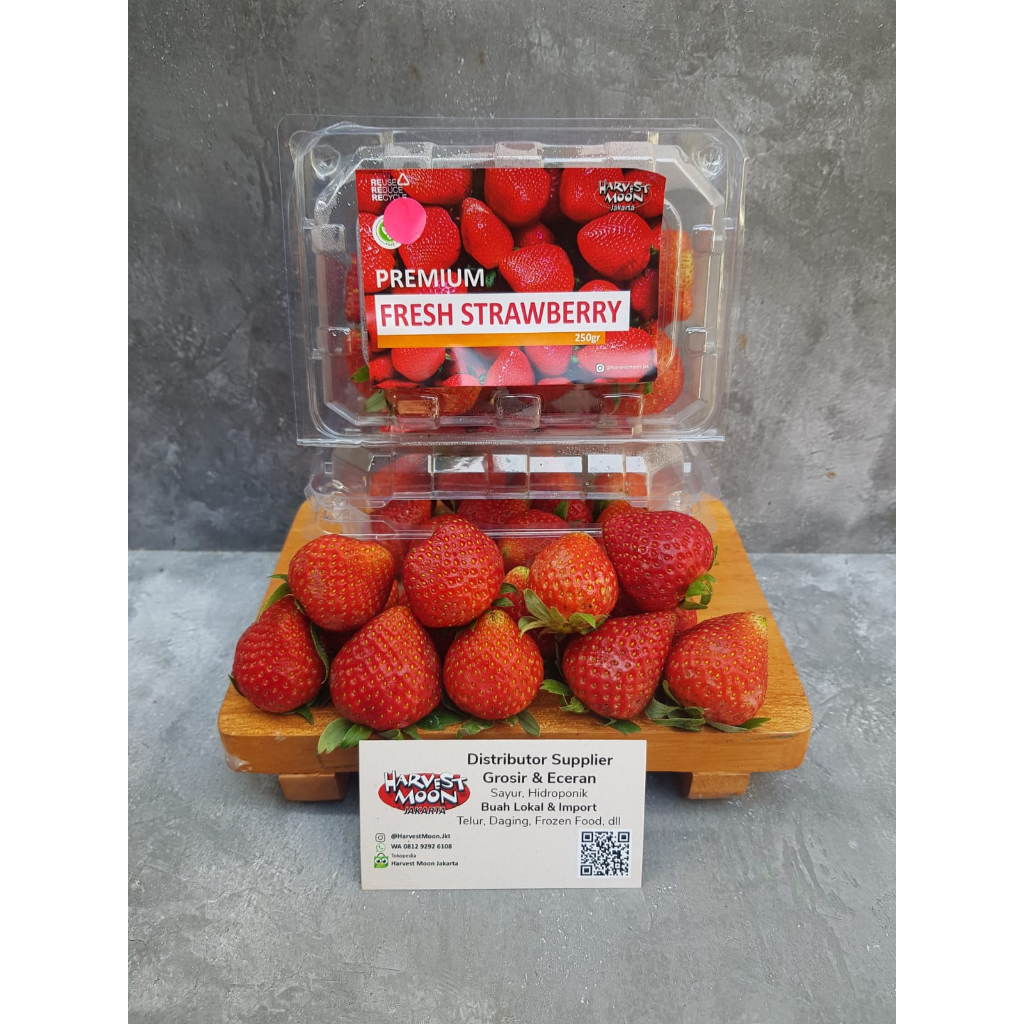 Jual HarvestMoon Strawberry Premium Ciwidey Manis 250gr Shopee Indonesia