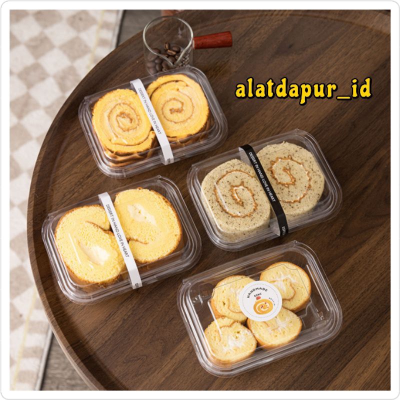 Jual 10pcs PREMIUM Tray Mika Kue Mika Bolgul Bolu Gulung Kue Potong