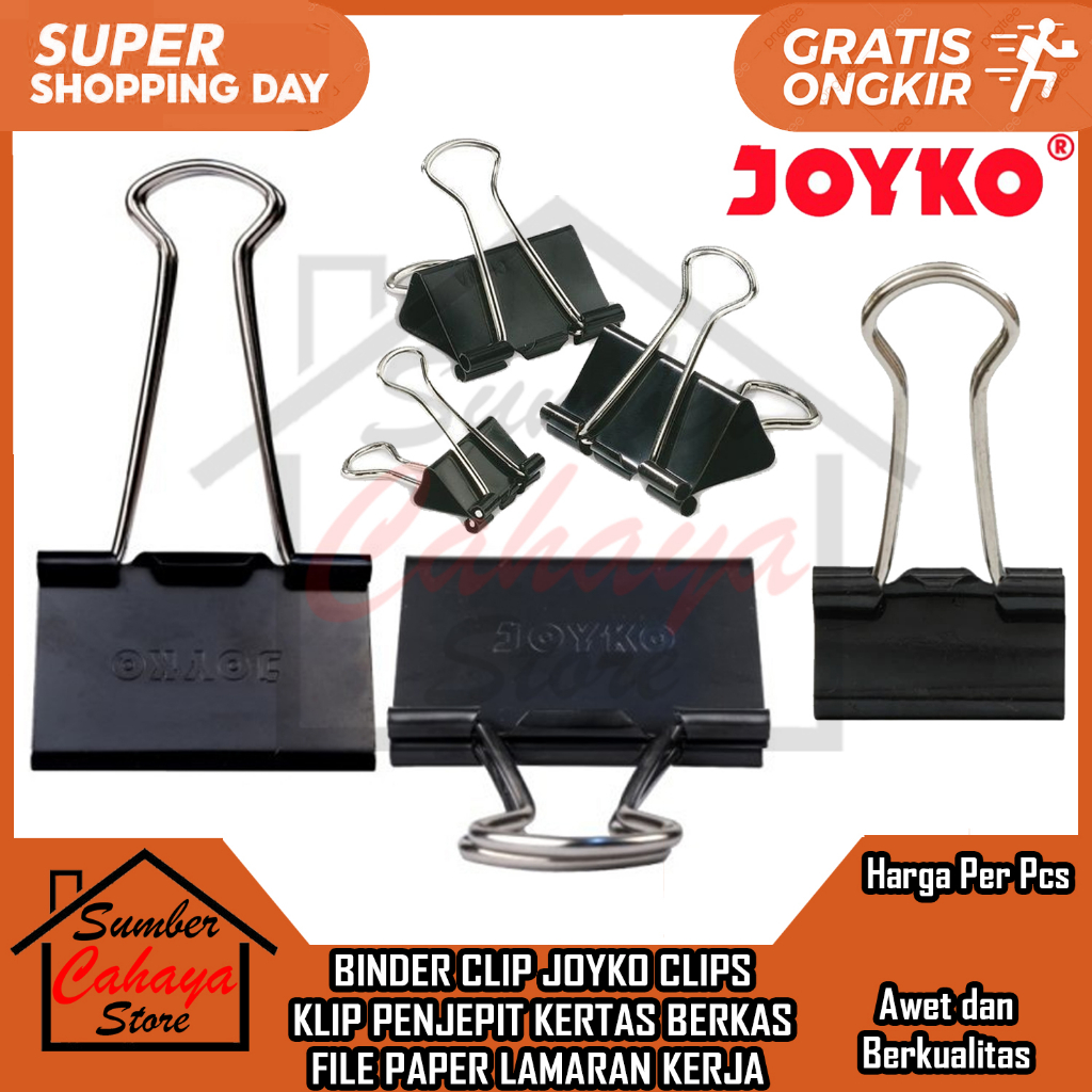 Jual Binder Clip Joyko Clips Klip Penjepit Kertas Berkas File Paper