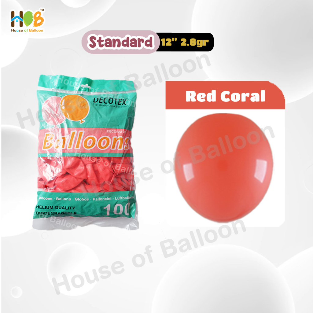 Jual Balon Latex Doff Dop Standard Decotex 12 Inch Pack 100 Pcs Tebal