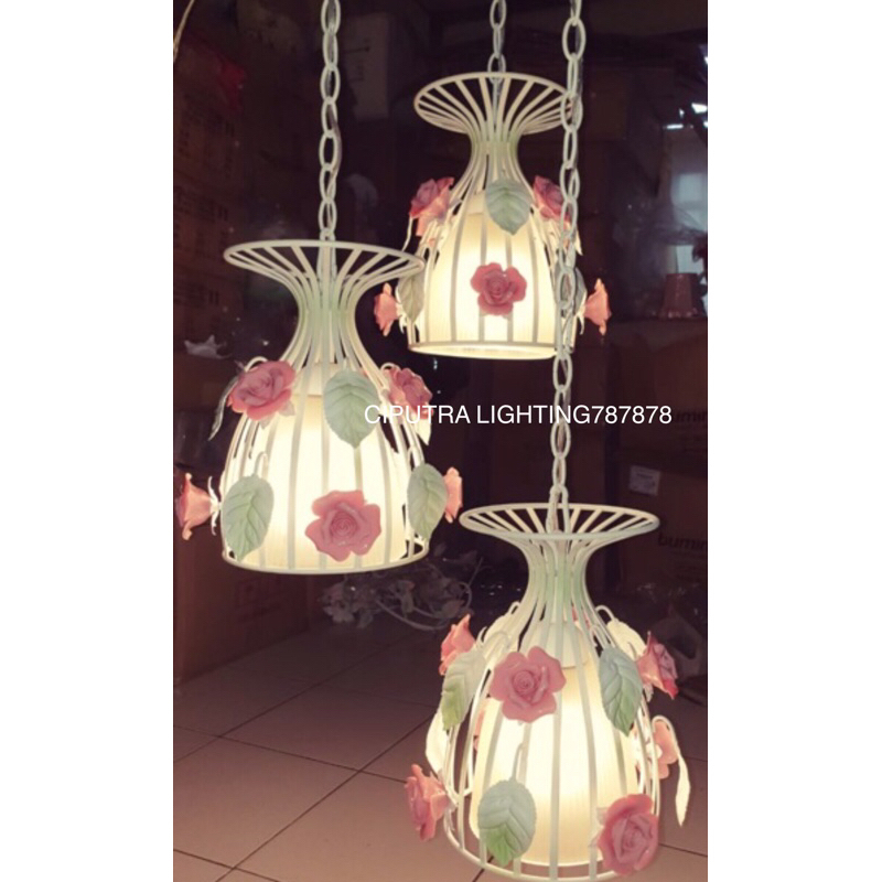 Jual Lampu Gantung Hias Minimalis Shabby Model Keranjang Lampu Ruang