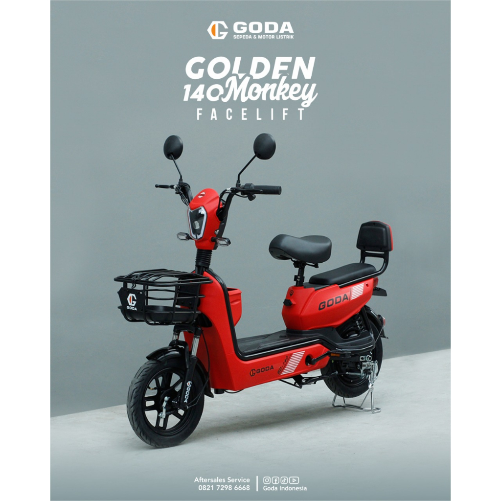 Jual Sepeda Listrik E Bike Goda Golden Monkey 140 Facelift 500 Watt