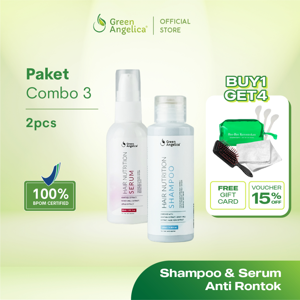 Jual Green Angelica Paket Anti Hair Fall Defense Atasi Dan Cegah