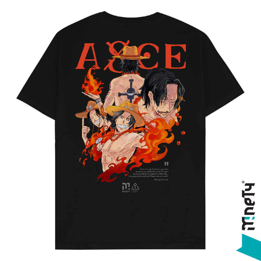 Jual Minety T Shirt Portgas D Ace Kaos Anime Manga One Piece