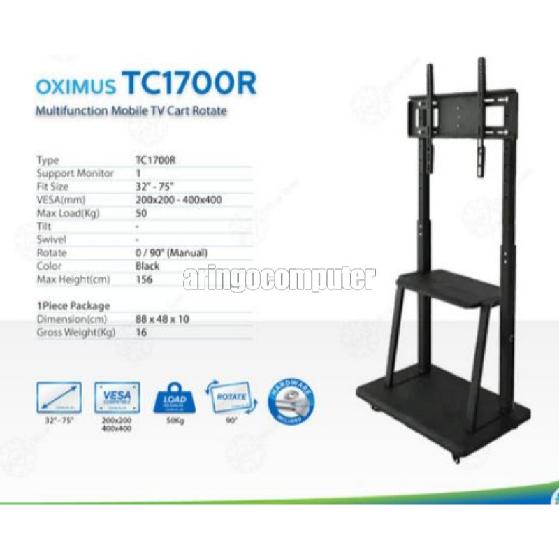 Jual Office Equipment Oximus Bracket Tv Stand Tc R Rotate Shopee