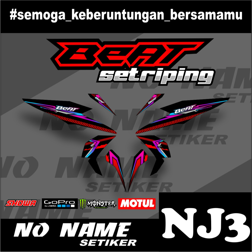 Jual Stiker Striping Beat New Nj List Variasi Sticker