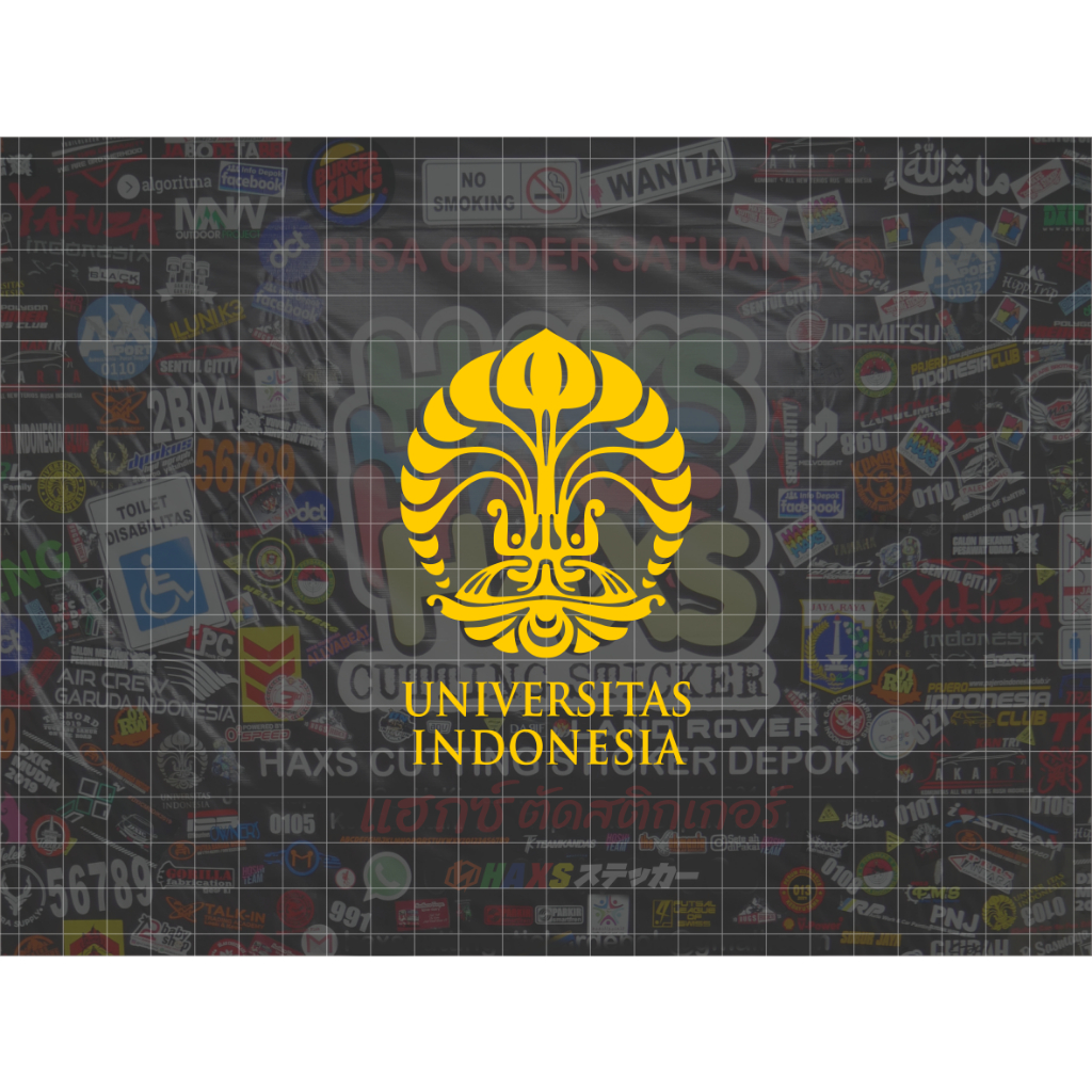 Jual Cutting Sticker Makara UI Universitas Indonesia Ukuran 8 Cm Untuk