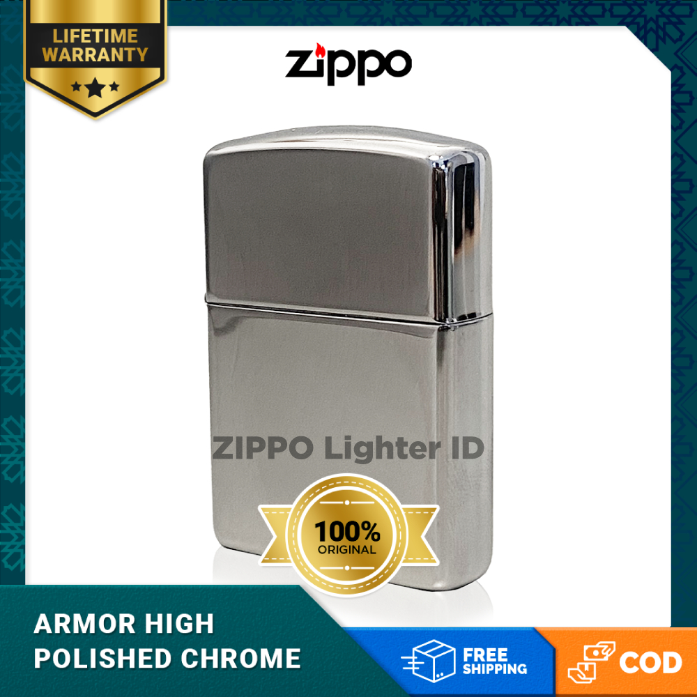 Jual Korek Api Zippo Armor High Polish Chrome Shopee Indonesia