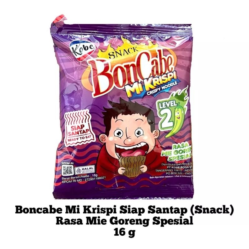 Jual Bon Cabe MIE KRISPI LEVEL 2 Rasa Mie Goreng Spesial Kemasan 12