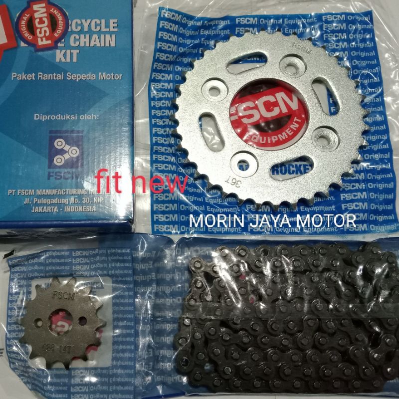 Jual GEAR PAKET 36T FIT NEW REVO ABS BLADE SUPRA X125 KARISMA REVO F1