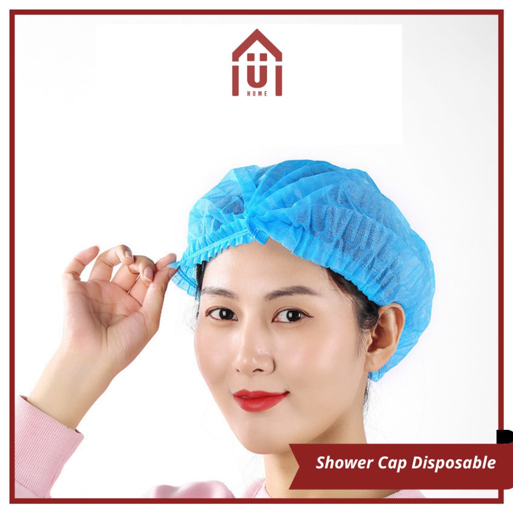 Jual UNISO SHOWER CAP DISPOSABLE PENUTUP RAMBUT KEPALA SEKALI PAKAI