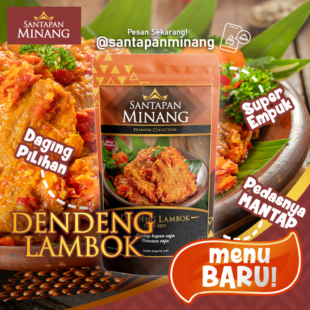 Jual Dendeng Balado Sapi Basah Lambok Asli Khas Padang 250 Gram Halal