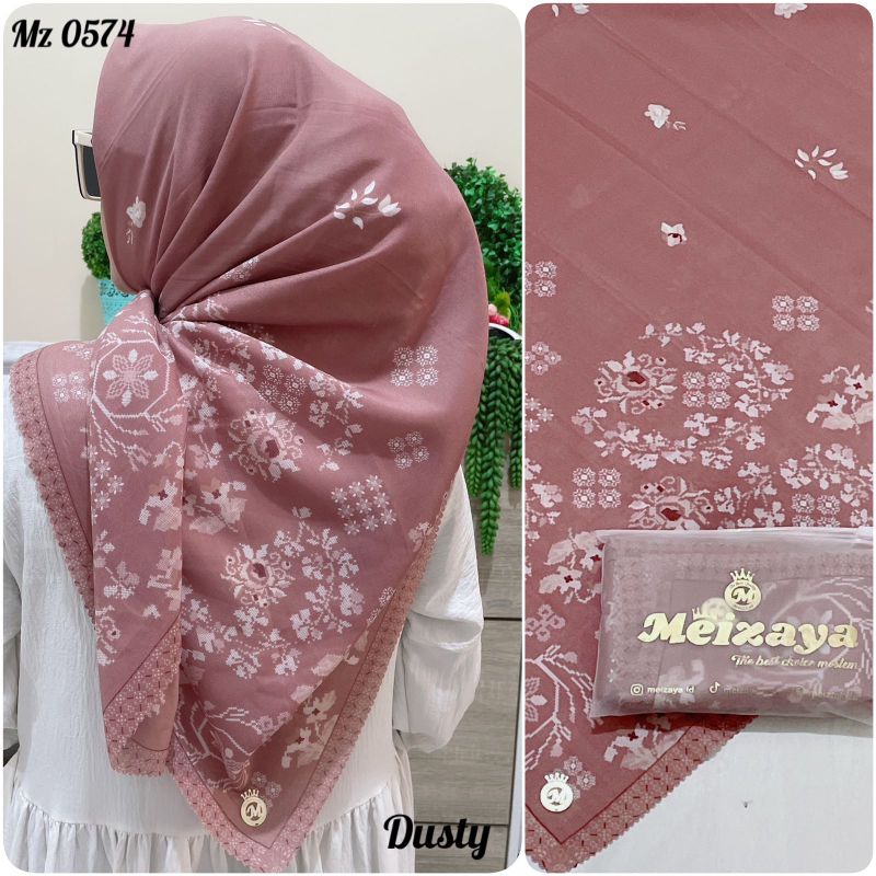 Jual Hijab Meizaya Motif Hijab Segiempat Voal Motif Laser Cut