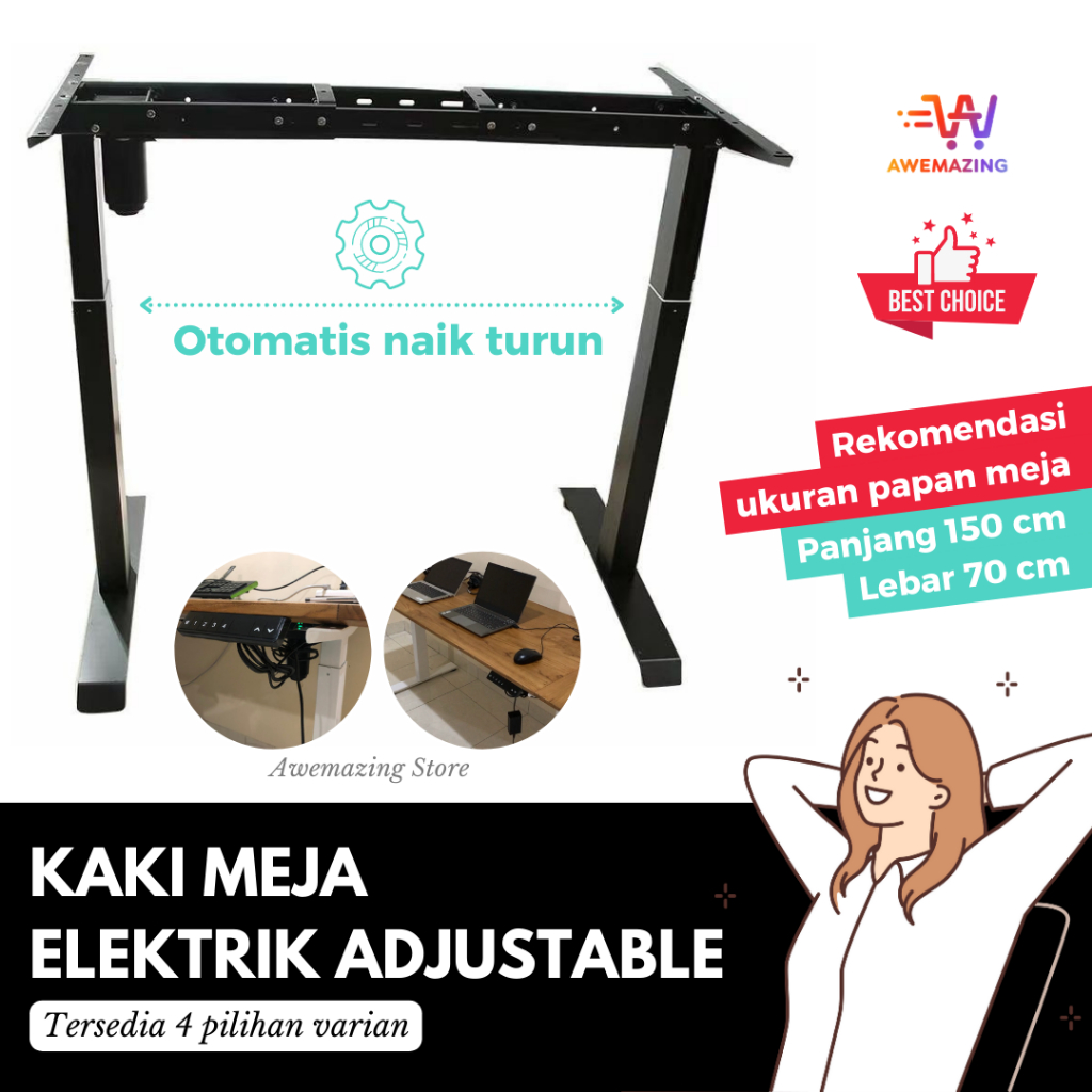 Jual Kaki Meja Elektrik Adjustable Electric Working Gaming Desk Meja