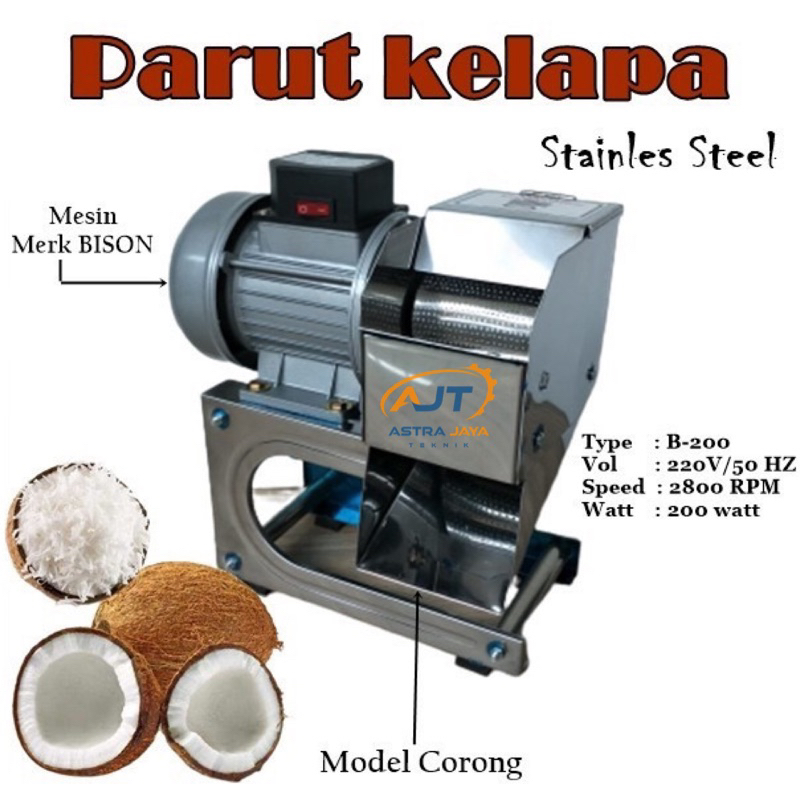 Jual Bison Mesin Parutan Kelapa Mini Listrik W Stainless Mesin