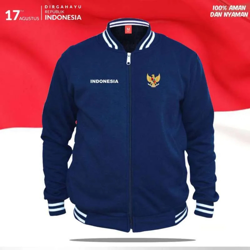 Jual Jaket Baseball Varsity Full Bordir Garuda Jaket Varsity Pria