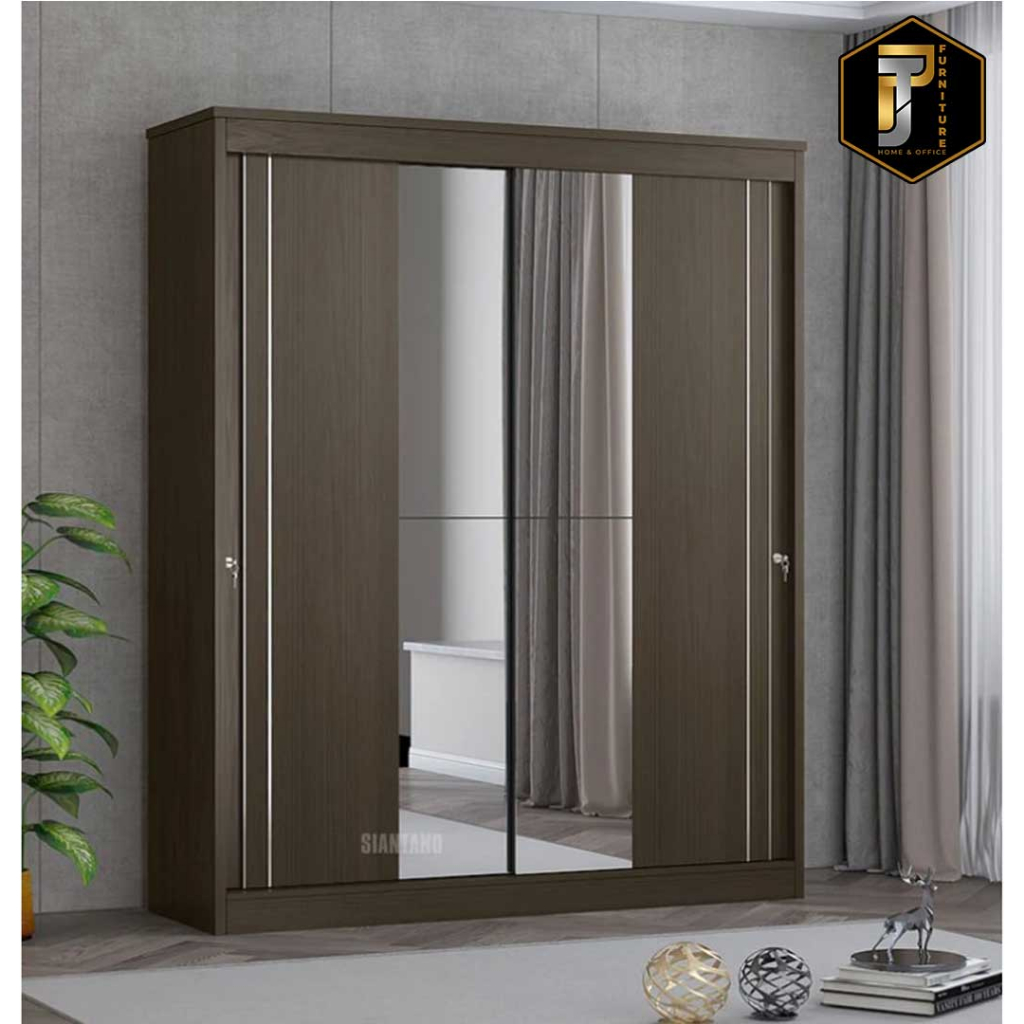 Jual Wardrobe Lemari Pakaian Pintu Sliding Siantano LP HAVANA 353 SL