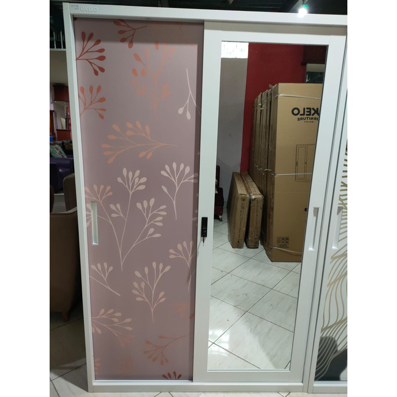 Jual Lemari Pakaian Sliding Pintu Full Besi Cm Free Ongkir