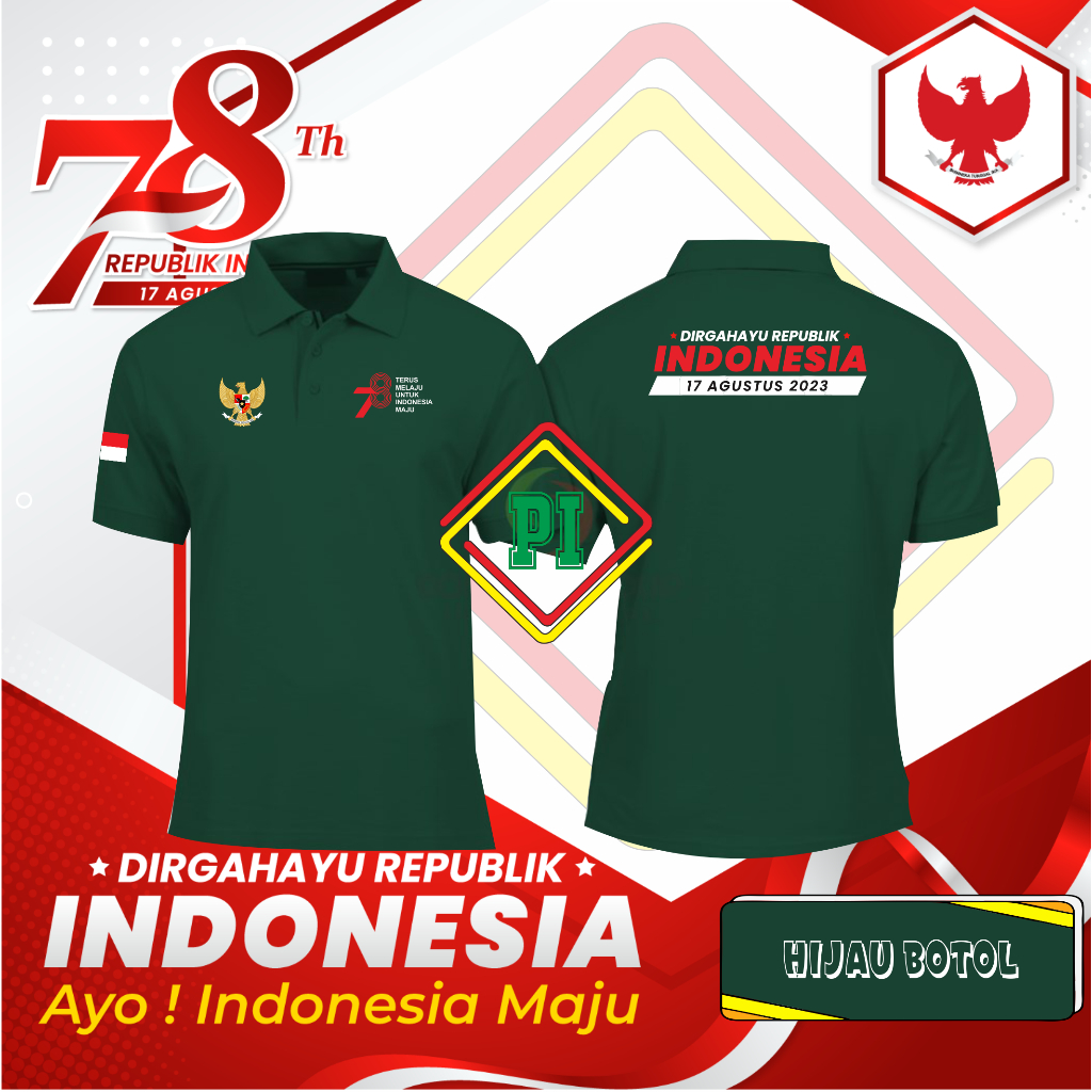 Jual Poloshirt Kaos Kerah Hut RI 78 Th Kaos Kerah Dirgahayu