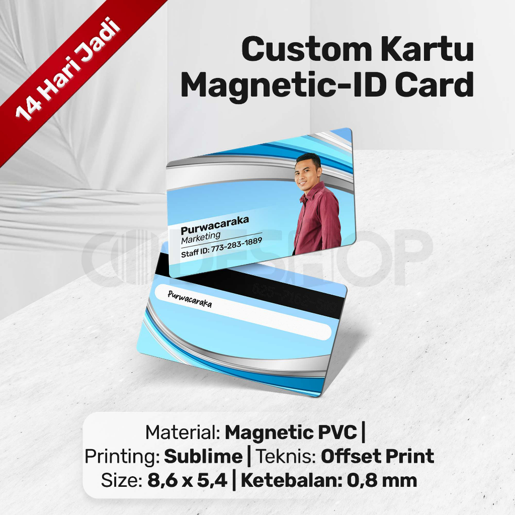 Jual Jual Cetak Kartu Magnetic Id Card Custom Print Card Shopee