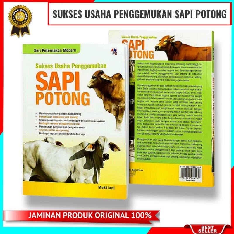 Jual Buku Peternakan Modern Sukses Penggemukan Sapi Potong Shopee