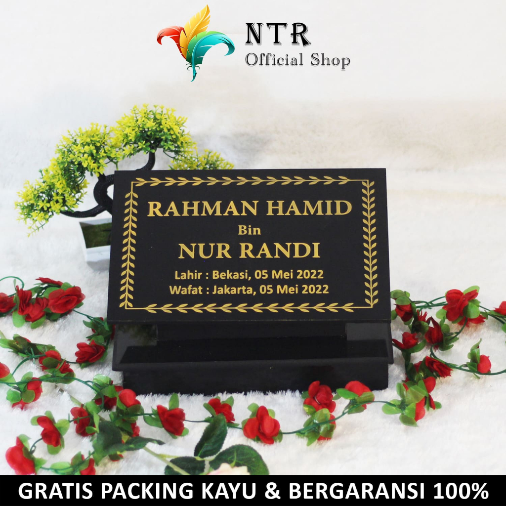 Jual Batu Nisan Dudukan Maesan Makam Nissan Kijing Full Set Hitam Putih