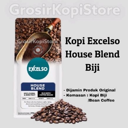 Jual Excelso Kopi House Blend Biji 200g Shopee Indonesia