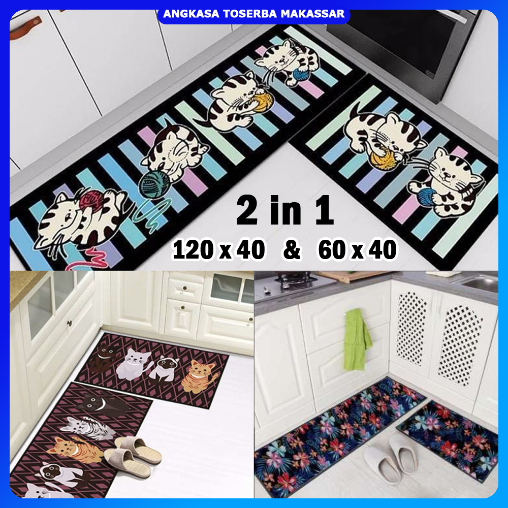 Jual Keset Kaki 2 In 1 Keset L Dapur Kamar Alas Kaki Kitchen Mat Modern