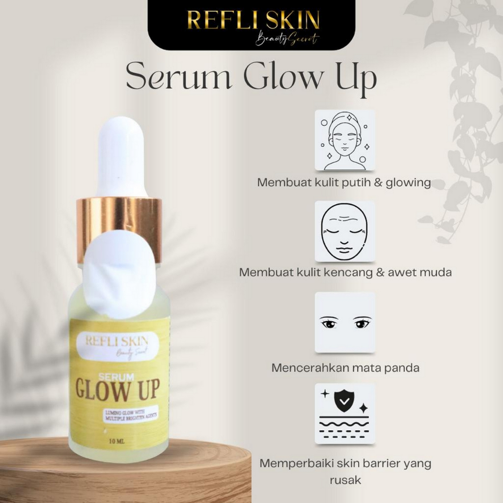 Jual Serum Whitening Glow Up Refli Skin Shopee Indonesia