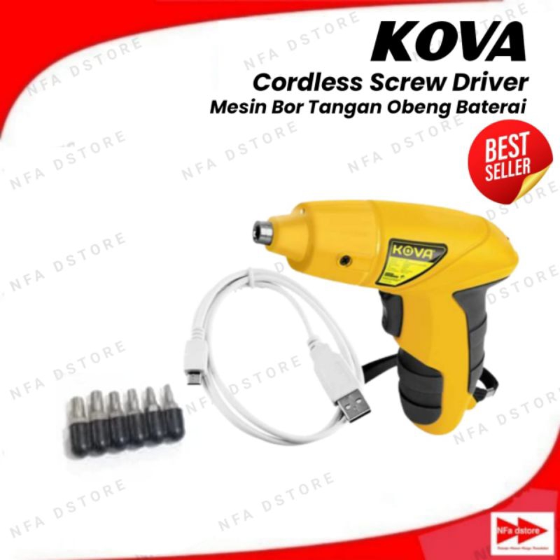 Jual Kova Cordless Screw Driver Mesin Bor Tangan Obeng Baterai Shopee