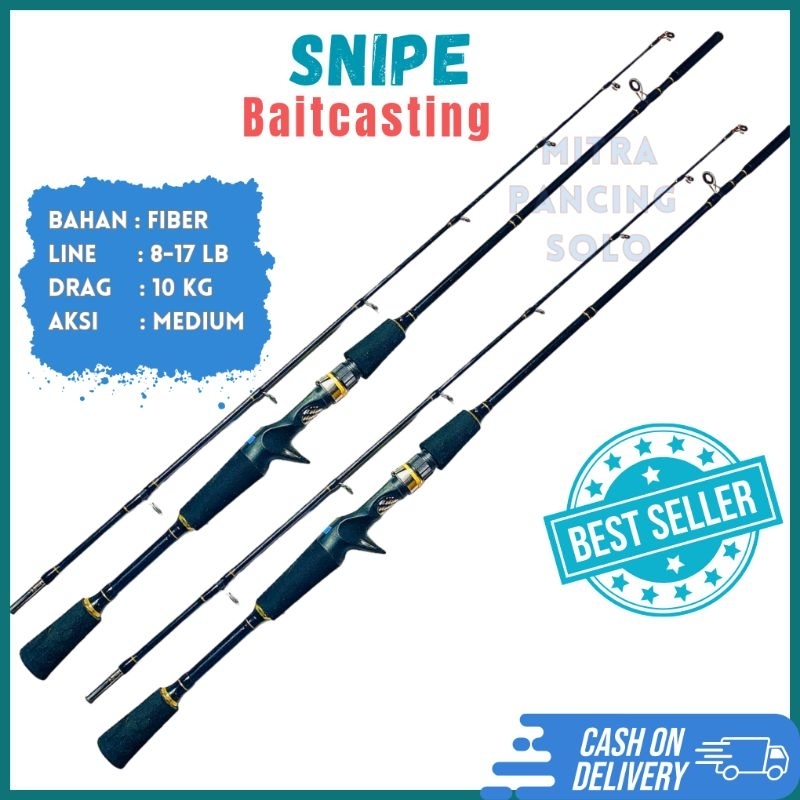 Jual Joran Pancing Bc Baitcasting Casting Fiber Murah Ajiro Sniper Drag