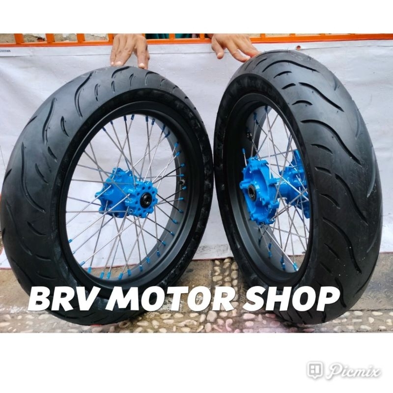 Jual Velg SuperMoto Honda Crf 150 Full Set 300 350 17 Full Set Ban Siap