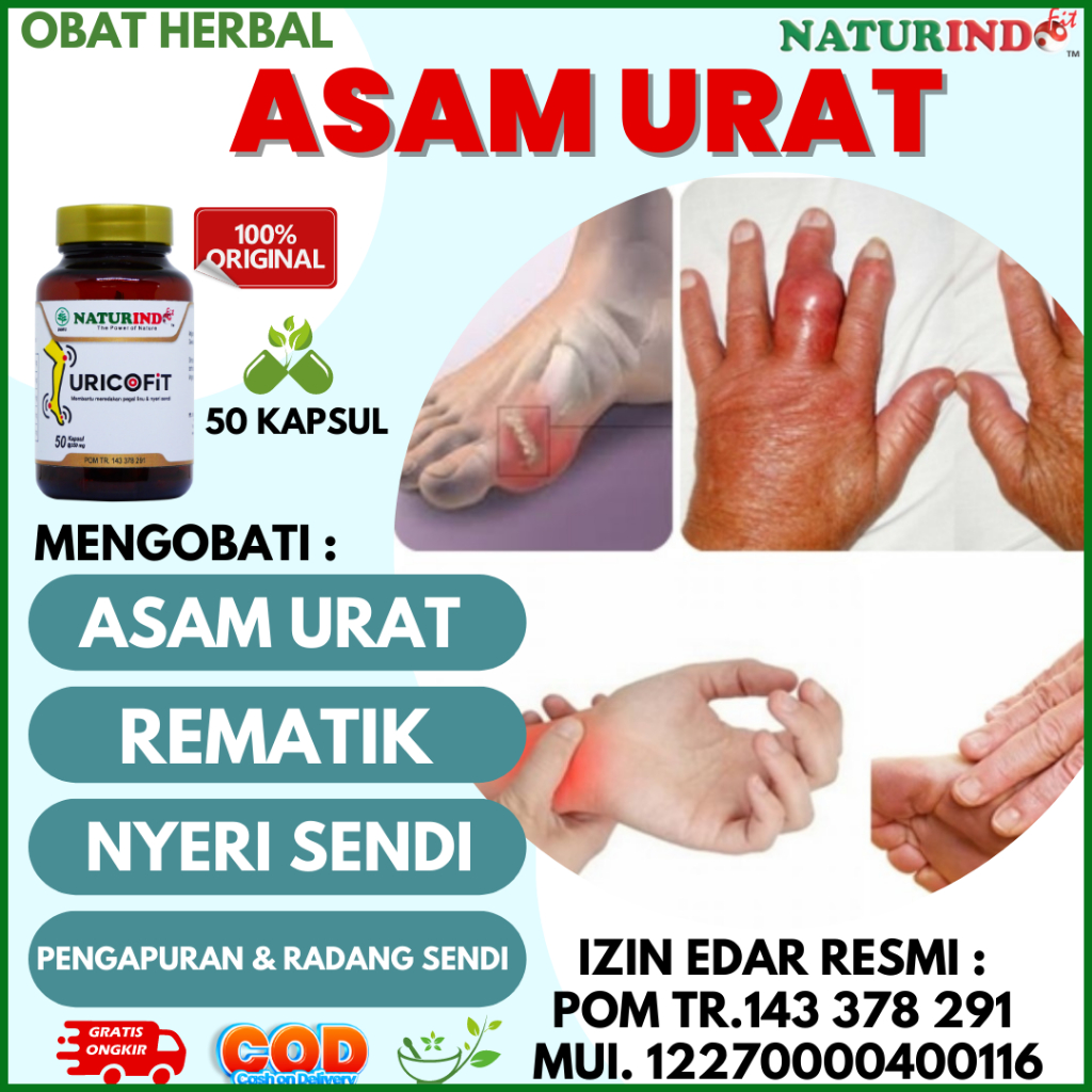 Jual Obat Asam Urat Herbal Ampuh Nyeri Sendi Rematik Pengapuran Sendi