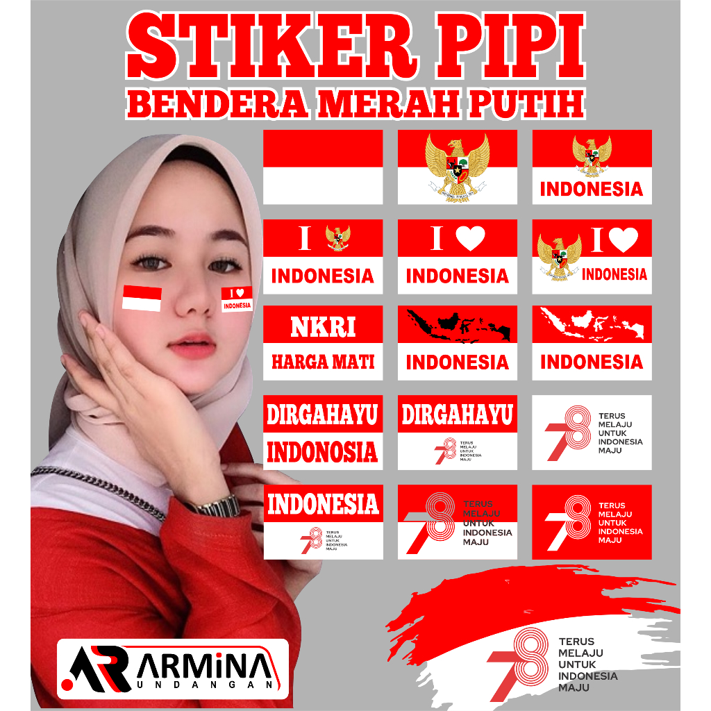 Jual Pcs Stiker Pipi Bender Merah Putih Stiker Kemerdekaan Hut Ri