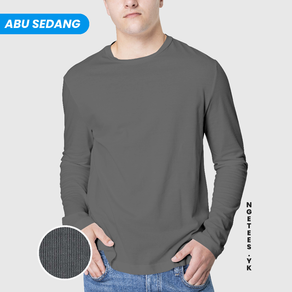 Jual Kaos Polos Katun Bambu S Lengan Panjang O Neck Katalog