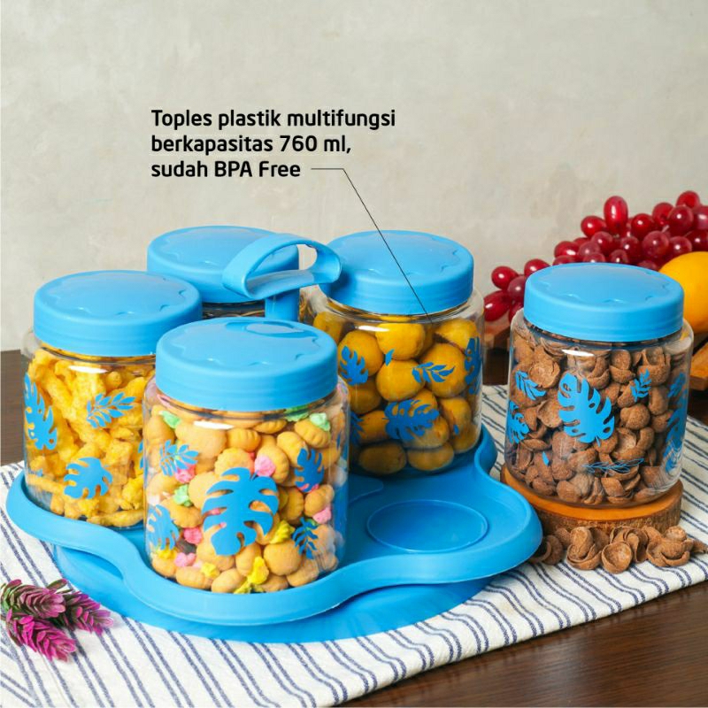 Jual Toples Kue Kering Tempat Penyimpanan Makanan Toples Makanan Putar